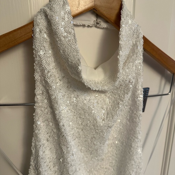 REVOLVE Amanda Uprichard Samba Gown in White Sequin - Picture 6 of 14